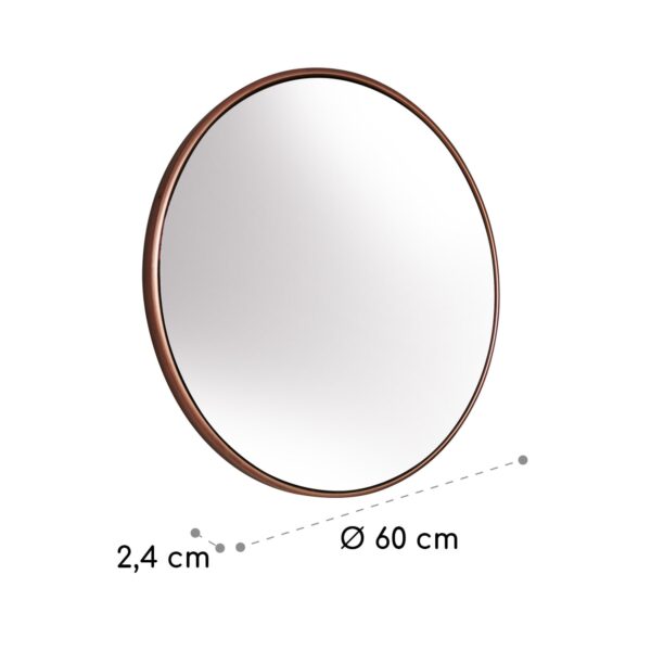 Casa Chic Fournier Nástenné zrkadlo s kovovým rámom okrúhle 58.8 x 58.8 cm - Image 3
