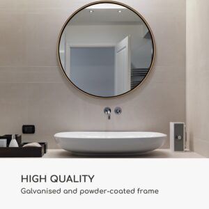 Casa Chic Fournier Nástenné zrkadlo s kovovým rámom okrúhle Ø 80 cm