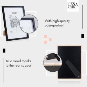 Casa Chic Bristol, rám na obrázky, sklo, A3, s paspartou A4, pravé drevo