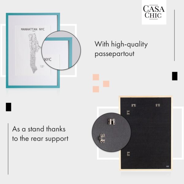 Casa Chic Finsbury, rám na obrázky, obdĺžnikový, fotky A2, pasparta, sklo