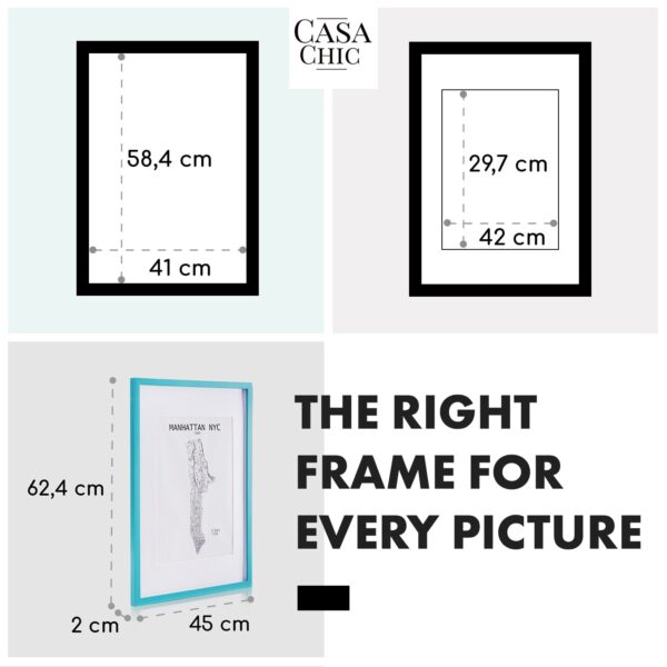 Casa Chic Finsbury, rám na obrázky, obdĺžnikový, fotky A2, pasparta, sklo - Image 2