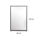 Casa Chic Croxley Nástenné zrkadlo v kovovom ráme obdĺžnikové 90 x 60 cm - Image 3