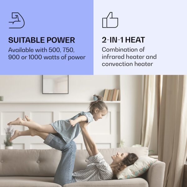 Klarstein La Palma 500 smart, infračervený ohrievač 2 v 1, 60 x 60 cm, 500 W, zrkadlová predná časť