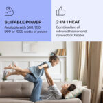 Klarstein La Palma 500 smart, infračervený ohrievač 2 v 1, 60 x 60 cm, 500 W, zrkadlová predná časť
