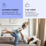 Klarstein La Palma 500 smart, infračervený ohrievač 2 v 1, 60 x 60 cm, 500 W, zrkadlová predná časť