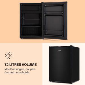 Klarstein Obsidian, chladnička, 72 litrov, mraznička, čierna