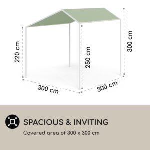 Blumfeldt La Rochelle Gazebo, šikmá pergola, hliníkový rám, UV 50+, polyesterová tkanina