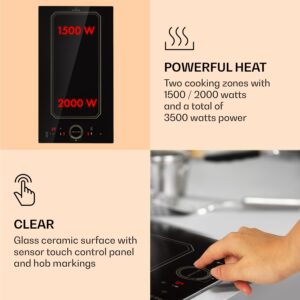 Klarstein Victoria Domino, vstavaná indukčná varná doska, 3500 W, Flexzone, časovač