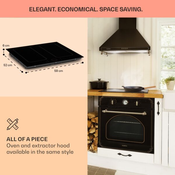 Klarstein Victoria 4 Flex, vstavaná indukčná varná doska, 7000 W, 2 x Flexzone, časovač - Image 3
