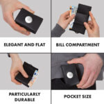 Slimpuro ZNAP Airtag Wallet, 8 kariet, priehradka na mince, 8,9 x 1,5 x 6,3 cm (Š x V x H), ochrana RFID - Image 2