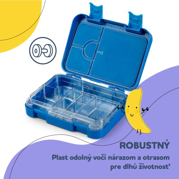 Klarstein junior Lunchbox, 6 priehradiek, 21,3 x 15 x 4,5 cm, bez BPA - Image 3