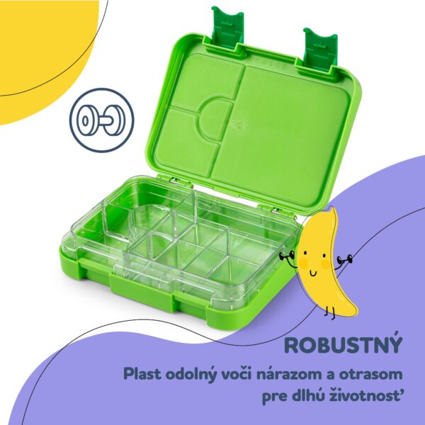 Klarstein junior Lunchbox, 6 priehradiek, 21,3 x 15 x 4,5 cm, bez BPA - Image 3