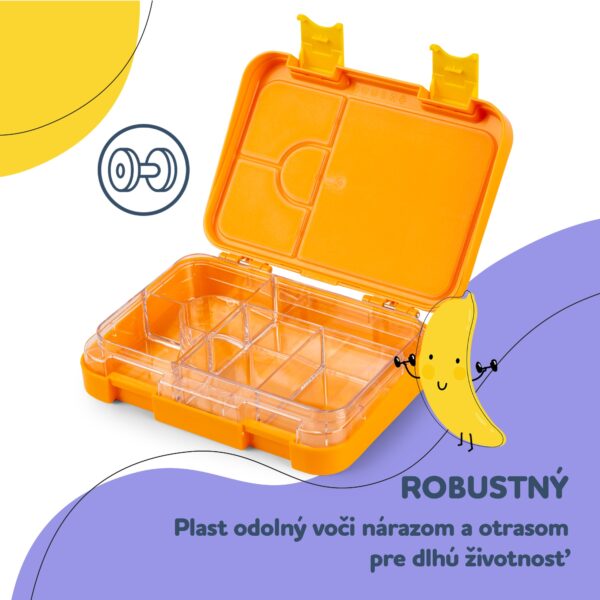 Klarstein junior Lunchbox, 6 priehradiek, 21,3 x 15 x 4,5 cm, bez BPA - Image 3