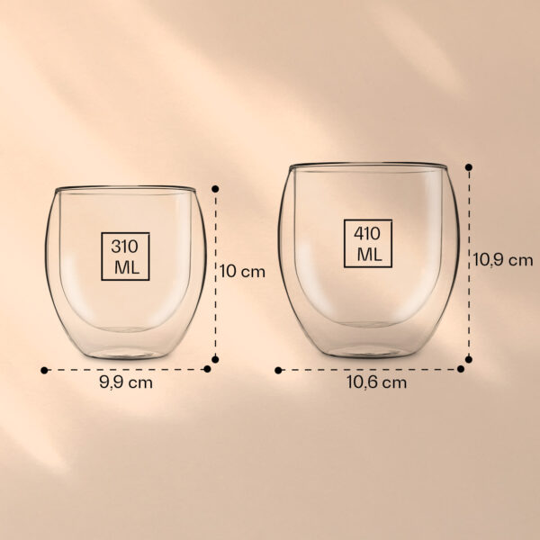 Feelino DUOS Jumbo dvojstenné poháre 2 x 310 a 410 ml - Image 3