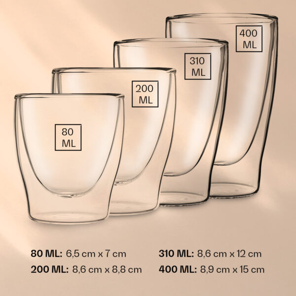 Feelino DUOS dvojstenný pohár 80, 200, 310, 400 ml vrátane lyžičky - Image 3