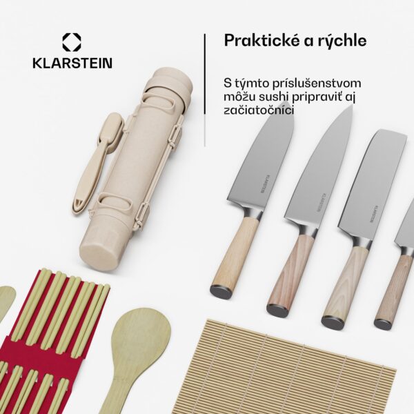 Klarstein Shibui súprava nožov na sushi, 15 dielov, 4 nože s praktickým príslušenstvom - Image 2