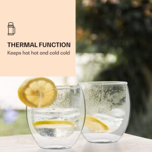 Feelino Jumbo pohár | Dvojstenný | Vysoko kvalitné borosilikátové sklo | 2 x 410 ml | Jedinečný