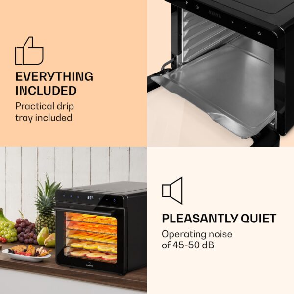 Klarstein Shaftesbury, automatická sušička potravín, 700 W, 35-85°C, časovač, digitálny dotykový displej - Image 3