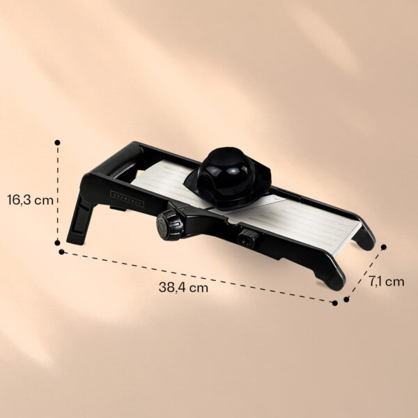 Gramercy Mandoline kuchynský krájač vrátane vlnovkovej čepele, nerezová oceľ, 1 až 9 mm, krájač Julienne - Image 3
