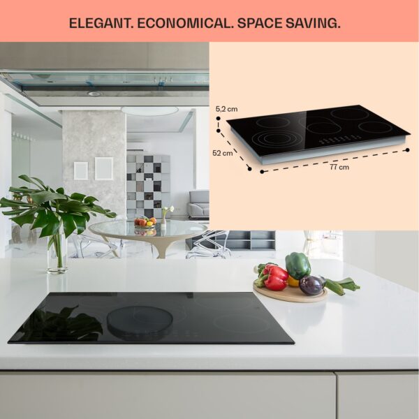 Klarstein Virtuosa 5, vstavaná varná doska, 5 zón, 8500W, sklokeramika - Image 3