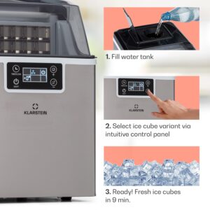 Klarstein Chios, výrobník ľadu, 20 kg/24 h, Auto-Clean, nádrž 3,2 l