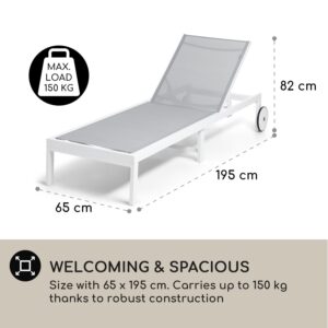 Blumfeldt Lucca Lounger, záhradné lehátko, hliník, 4 úrovne