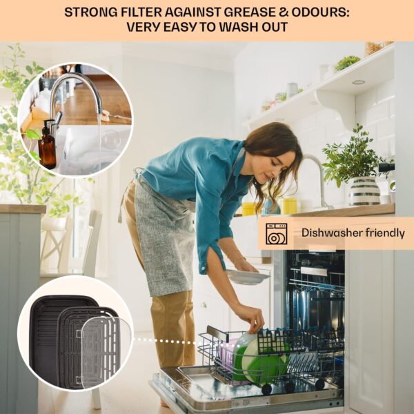 Klarstein Combo Air, teplovzdušná fritéza s grilom, 1500 W, 4,5 l grilovací kôš, 2,5 l fritovací kôš, 5 programov - Image 3