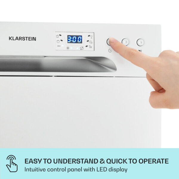 Klarstein Havasia UV 6, umývačka riadu, UV svetlo, 1380 W, voľne stojaca - Image 3