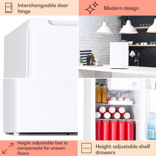 Klarstein Fargo 67, minibar, chladnička 67 l, mraznička 4 l, kompaktná - Image 2