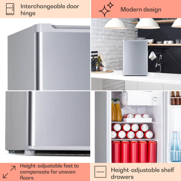 Klarstein Fargo 67, minibar, chladnička 67 l, mraznička 4 l, kompaktná - Image 2