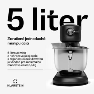 Klarstein Chiara kuchynský robot, 1600 W, 12 nastavení, misa z nehrdzavejúcej ocele, LCD displej, vrátane príslušenstva