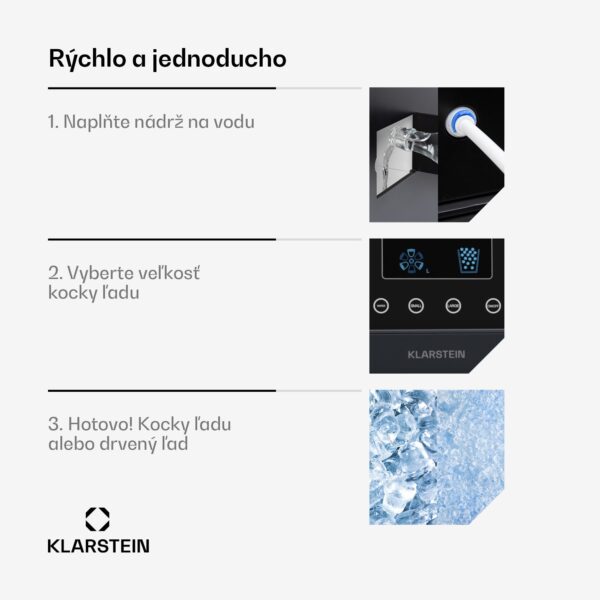 Klarstein Eiszeit Crush, výrobník ľadu, 2 veľkosti, drvený ľad