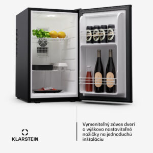 Klarstein Matterhorn 68, mini chladnička, 68 litrov, 35 dB, kompaktná, uzamykateľná