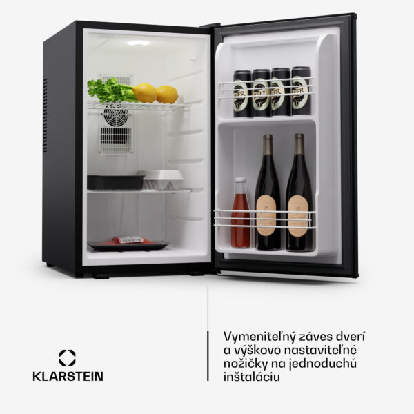 Klarstein Matterhorn 68, mini chladnička, 68 litrov, 35 dB, kompaktná, uzamykateľná