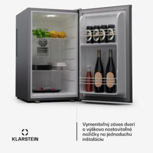 Klarstein Matterhorn 68, mini chladnička, 68 litrov, 35 dB, kompaktná, uzamykateľná