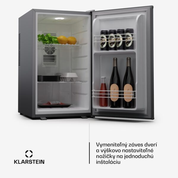 Klarstein Matterhorn 68, mini chladnička, 68 litrov, 35 dB, kompaktná, uzamykateľná