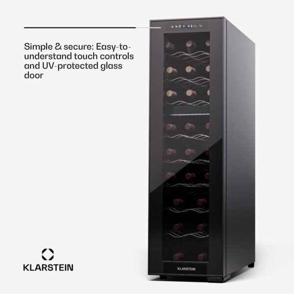 Klarstein Shiraz 24 Duo, chladnička na víno, 2 zóny, 75 l/24 fliaš,  5-18 °C, dotykové ovládanie - Image 2