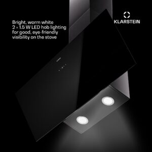 Klarstein Laurel 90, Digestor, 90 cm, odsávaný vzduch: 247 m³/h, LED dotyk