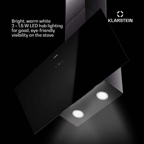 Klarstein Laurel 90, Digestor, 90 cm, odsávaný vzduch: 247 m³/h, LED dotyk