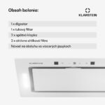 Klarstein Hektor Eco, digestor, 72 cm, 466 m³/h, dotykové ovládanie, sklo - Image 3