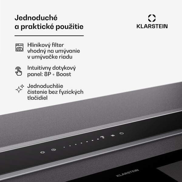 Klarstein Royal Flush Eco Slim 60, digestor, 60 cm, 650 m³/h, EEK A - Image 2