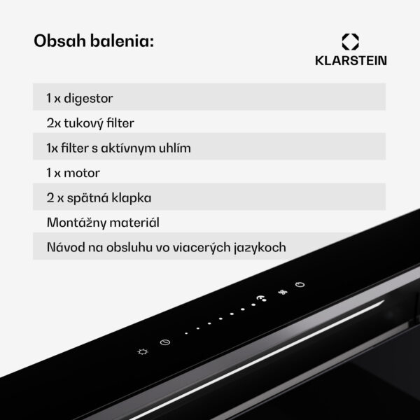 Klarstein Royal Flush Eco Slim 60, digestor, 60 cm, 650 m³/h, EEK A - Image 3