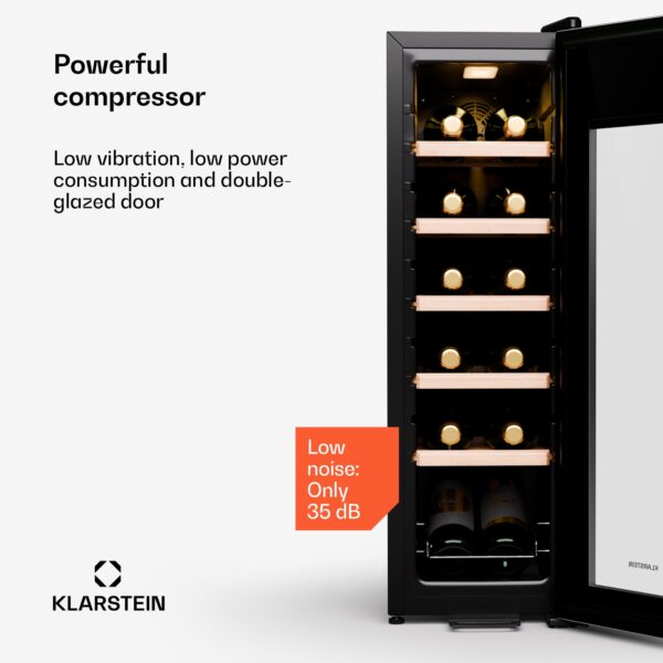 Klarstein Shiraz Premium Smart, Chladnička na víno, 12 Slim na 12 fliaš - Image 3