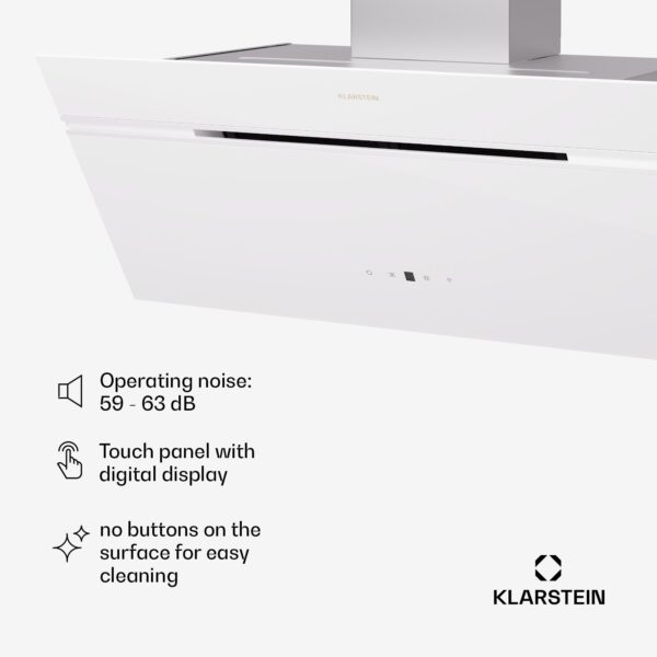Klarstein Alina 3.0 90 Smart, digestor, 90 cm, 600 m³/h, LED displej, ambientné osvetlenie, WiFi - Image 3