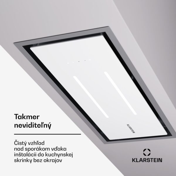Klarstein High Line Eco 77, Stropný digestor, 77 cm, 436 m³/h, stupne, diaľkové ovládanie, ambientné osvetlenie - Image 2