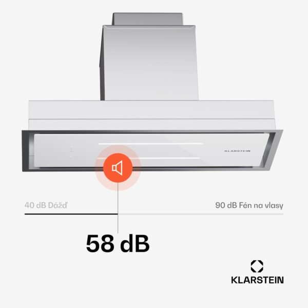 Klarstein High Line Eco 77, Stropný digestor, 77 cm, 436 m³/h, stupne, diaľkové ovládanie, ambientné osvetlenie - Image 3