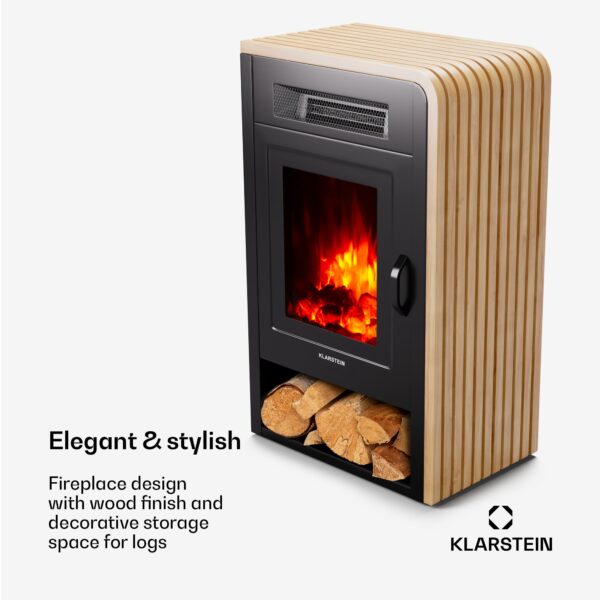 Klarstein Opala Smart, elektrický krb, WiFi, 950/1900 W, termostat, týždenný časovač - Image 2