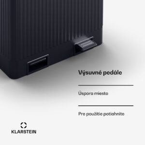Klarstein Grama 40, pedálový kôš, 40L / 2x20L, bezhlučný, PP plast, retro