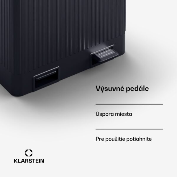 Klarstein Grama 40, pedálový kôš, 40L / 2x20L, bezhlučný, PP plast, retro