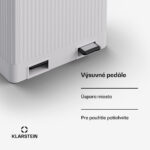 Klarstein Grama 40, pedálový kôš, 40L / 2x20L, bezhlučný, PP plast, retro